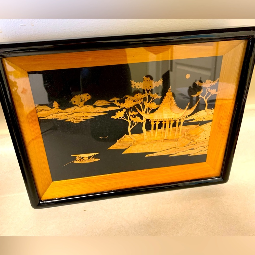 Vintage Japanese Wood Art